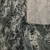 Vintage Kimono Silk Pocket Square - Steel