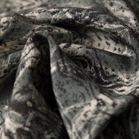 Vintage Kimono Silk Pocket Square - Steel
