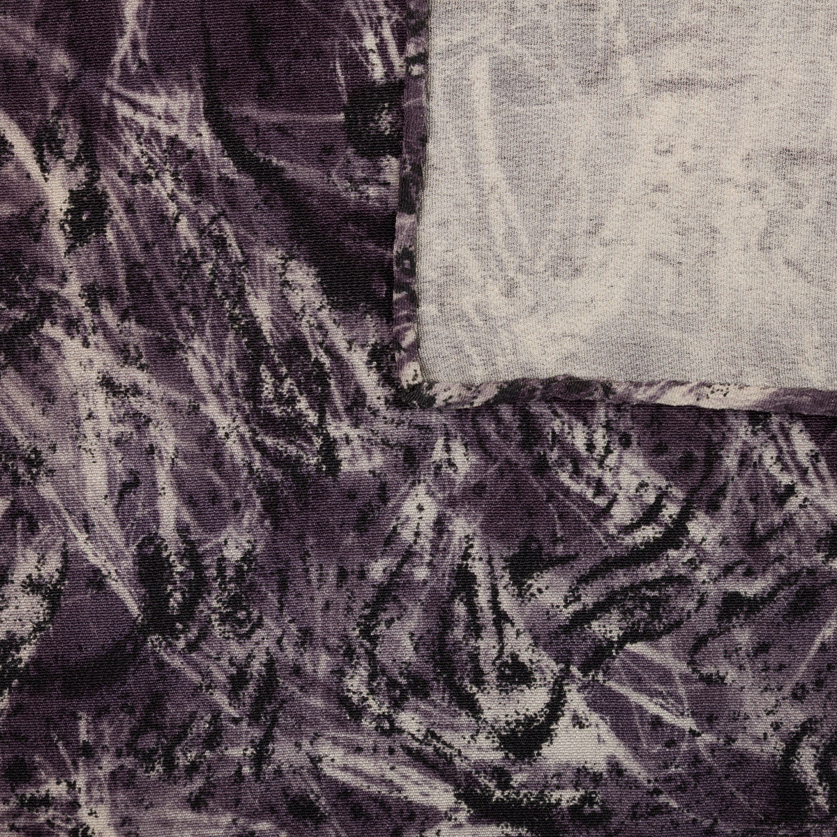 Vintage Kimono Silk Pocket Square - Eggplant
