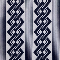 Vintage Kimono Cotton Pocket Square - White / Navy