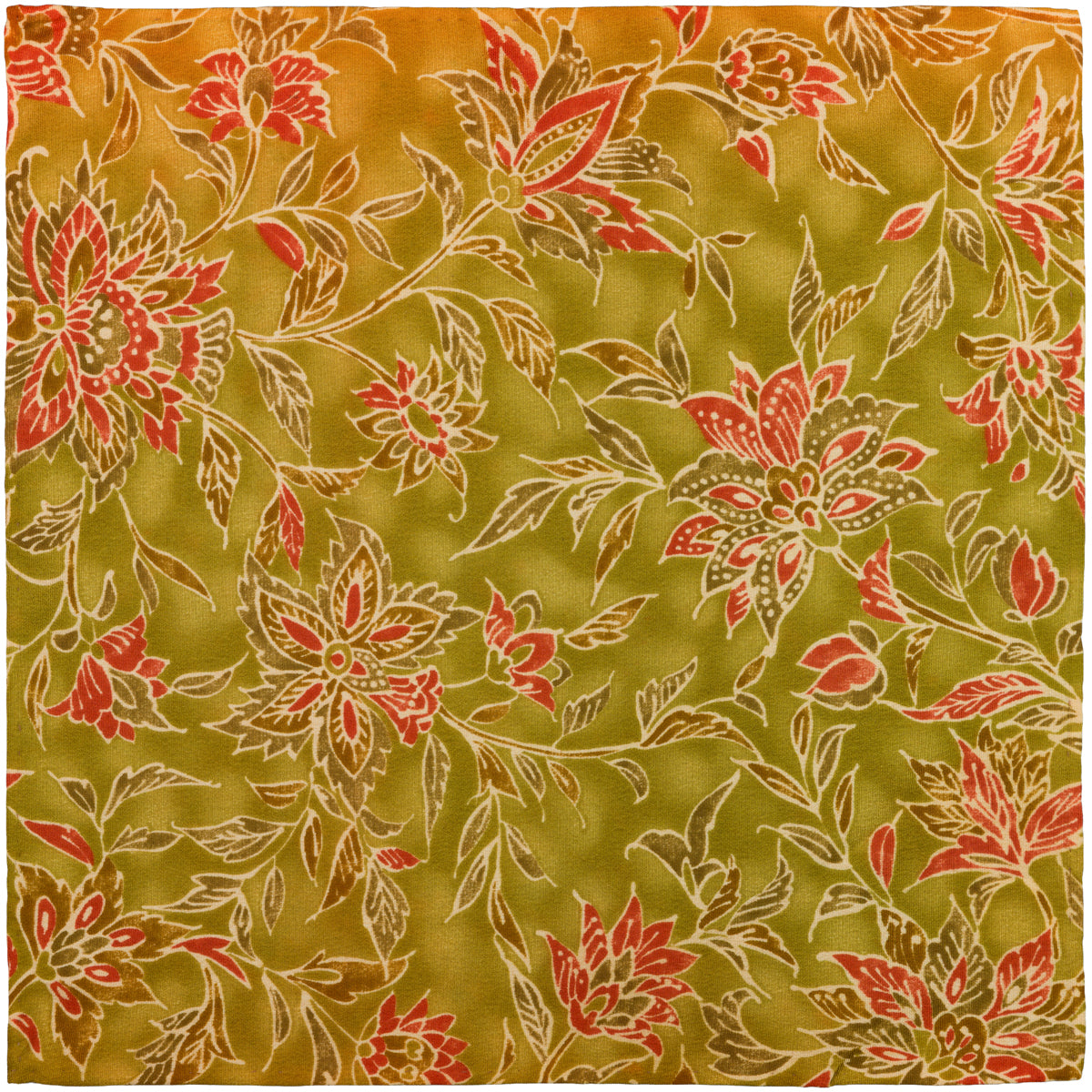 Vintage Kimono Silk Pocket Square - Bronze