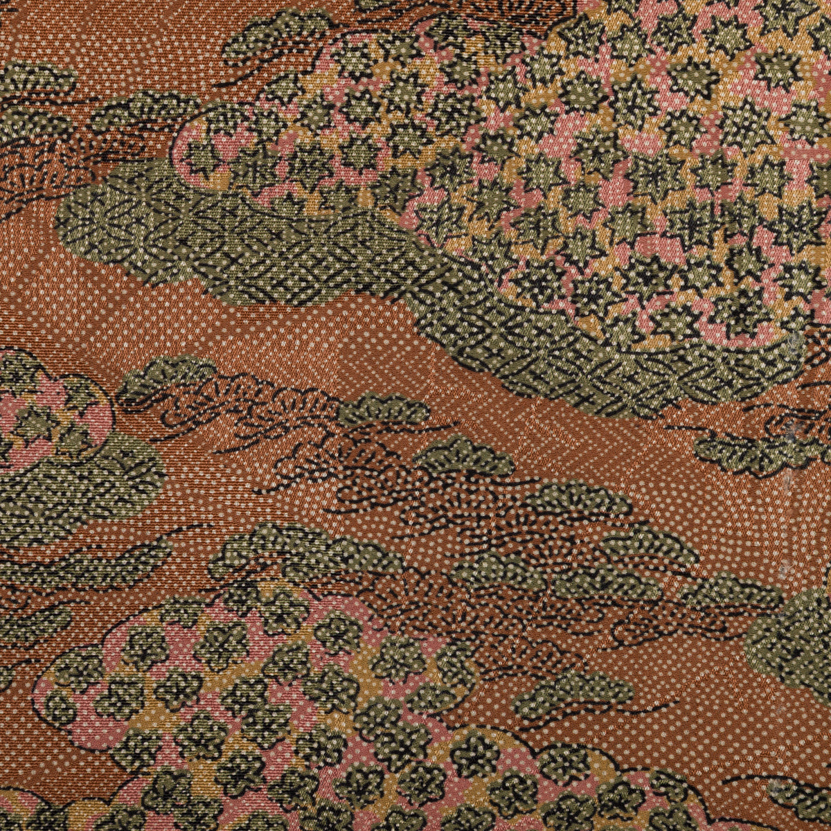 Vintage Kimono Silk Pocket Square - Beech
