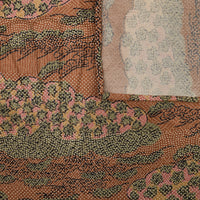 Vintage Kimono Silk Pocket Square - Beech