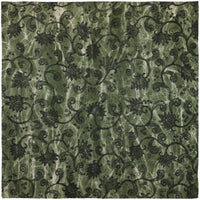 Vintage Kimono Silk Pocket Square - Forest