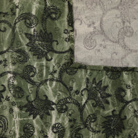 Vintage Kimono Silk Pocket Square - Forest
