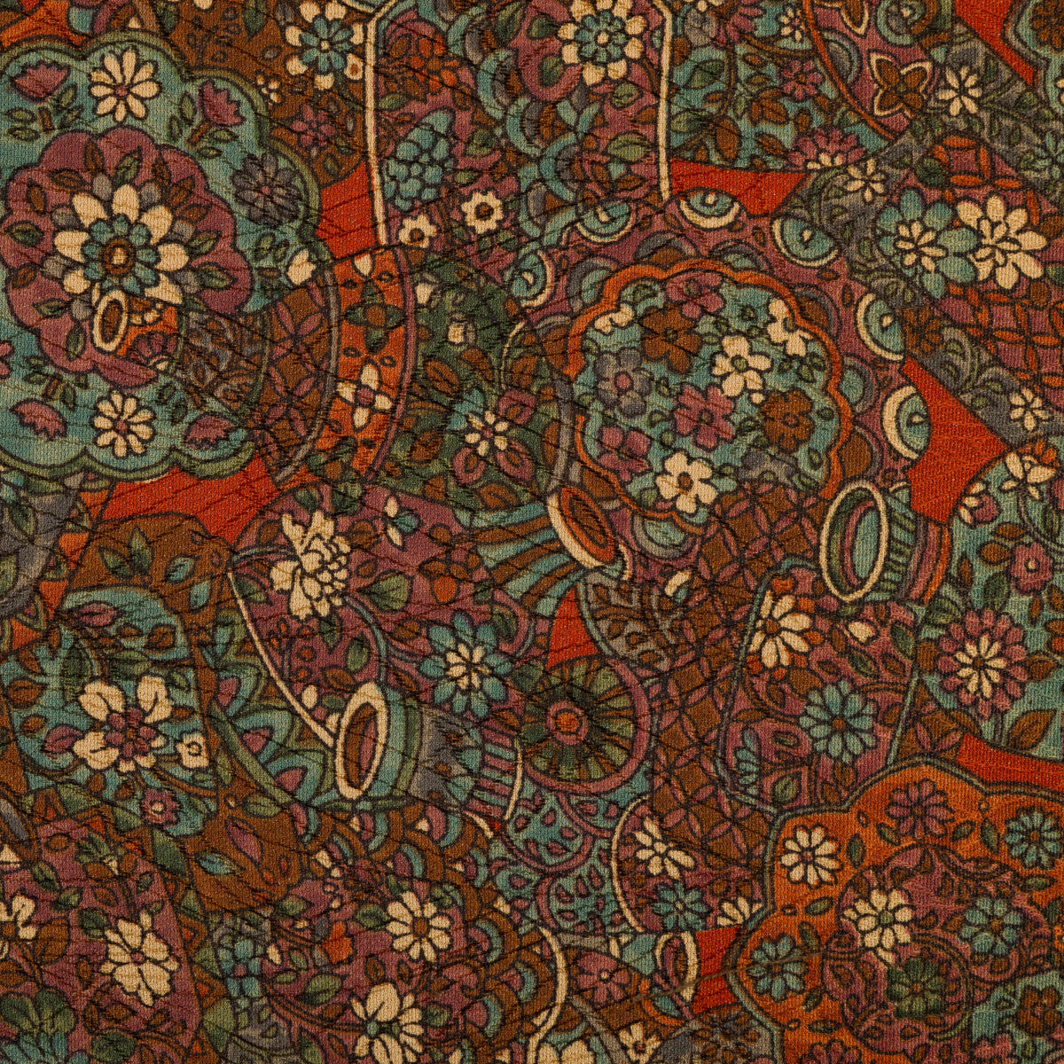 Vintage Kimono Silk Pocket Square - Multicolor