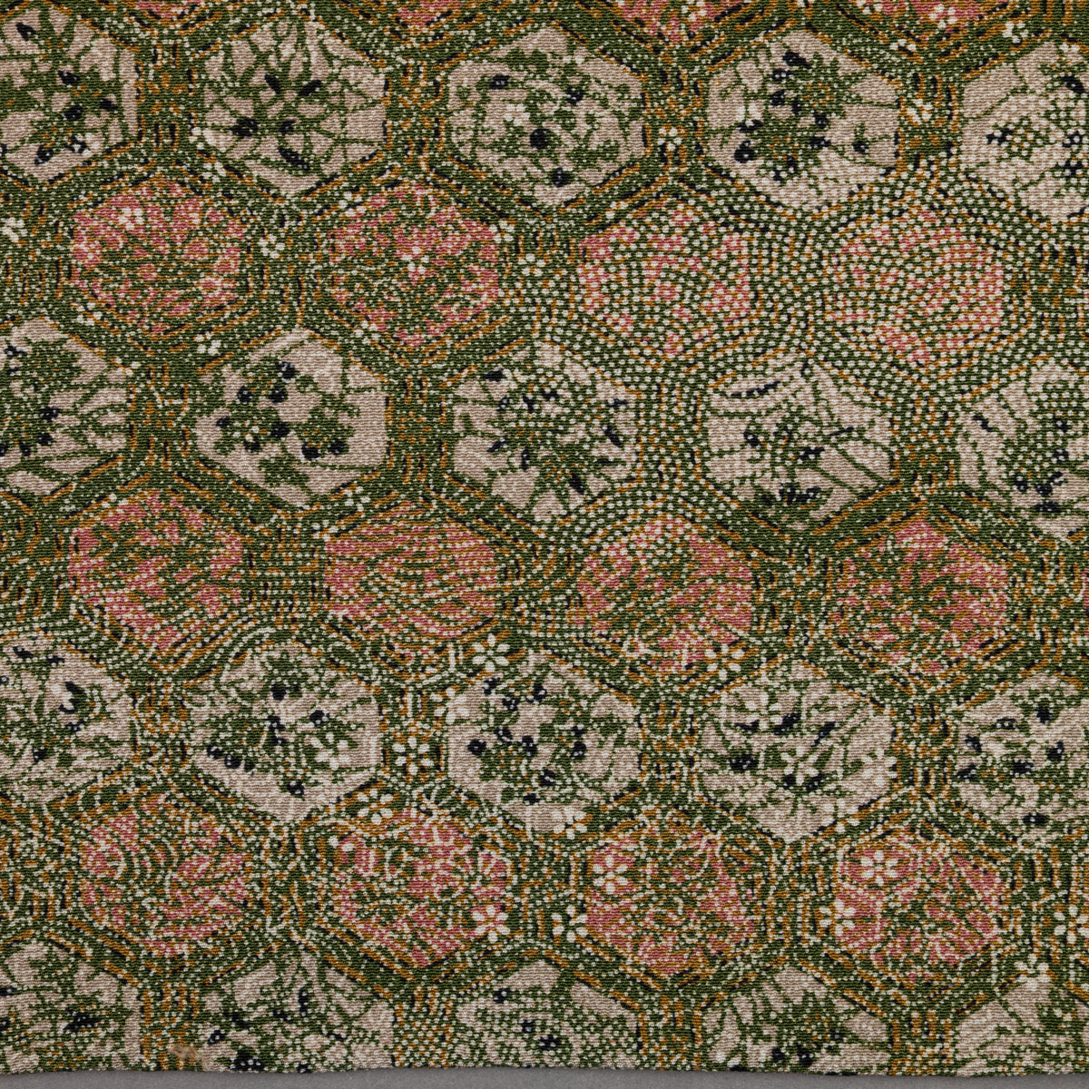 Vintage Kimono Silk Pocket Square - Olive