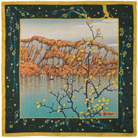 Ukiyo-e Silk Pocket Square - Towadako - 40x40cm