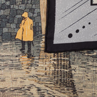 Ukiyo-e Silk Pocket Square - Uchiyamashita - 40x40cm