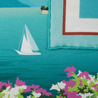 Como Travel Poster Silk Pocket Square - 40x40cm