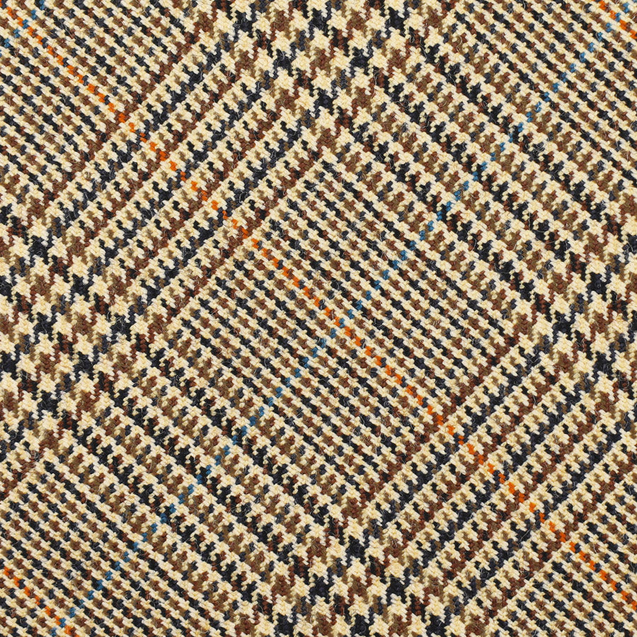 Abraham Moon Checked Bespoke Wool Tie - Brown