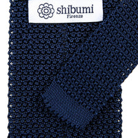 Silk Knit Tie - Navy