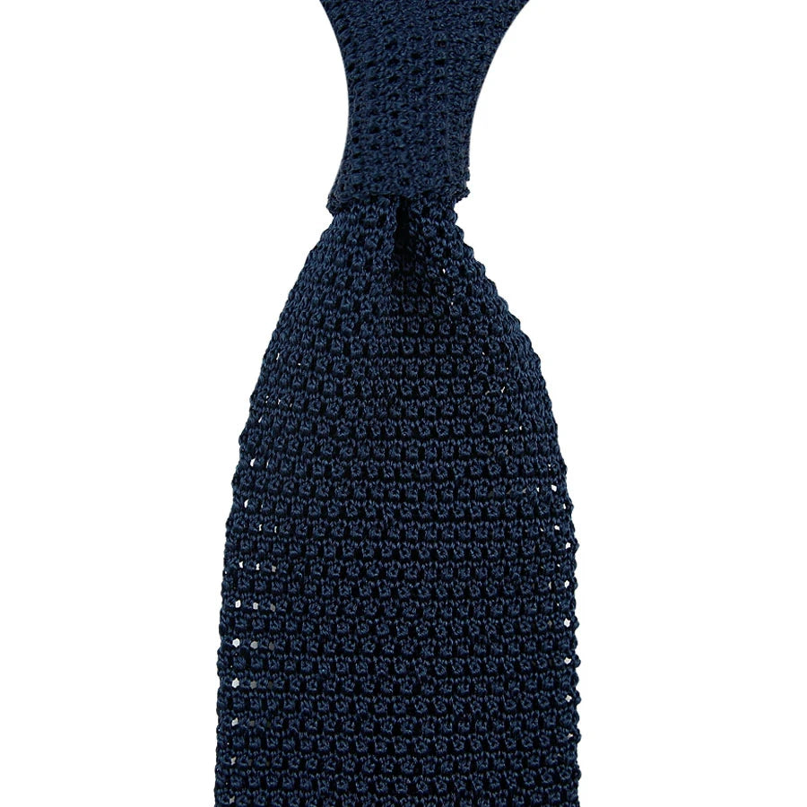 Silk Knit Tie - Midnight