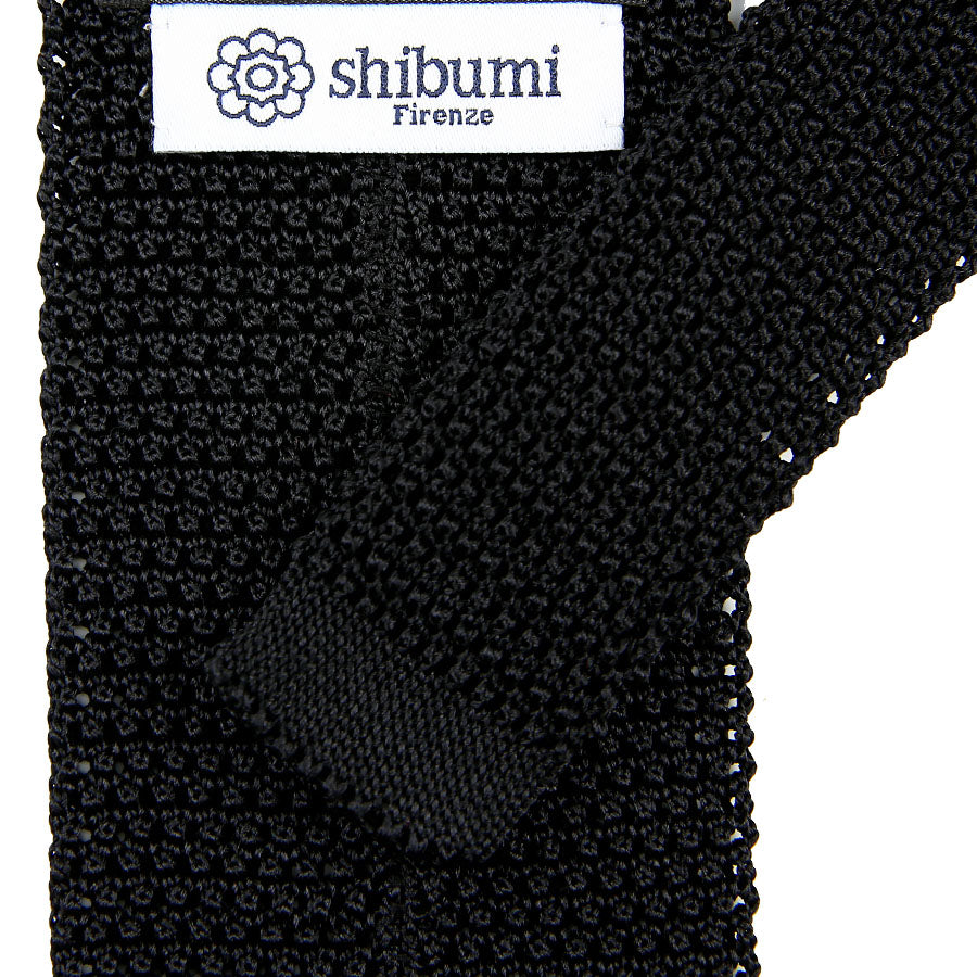 Silk Knit Tie - Black