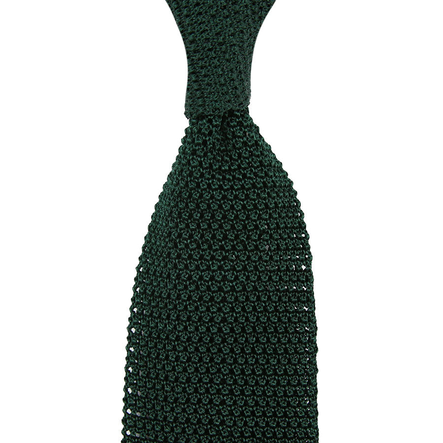 Silk Knit Tie - Forest Green