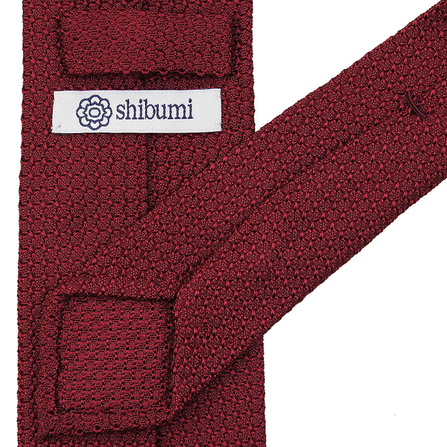 Grenadine / Garza Grossa Tie - Cherry - Hand-Rolled