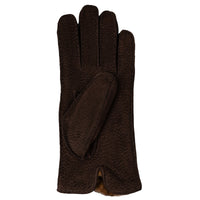 Capybara Gloves With Rabbit Fur Lining - Dark Brown