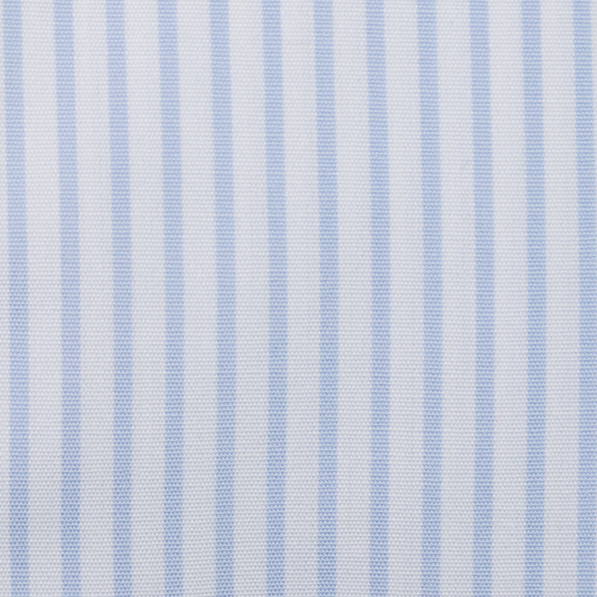 Poplin Semi Spread Shirt - White / Light Blue - Small Stripe