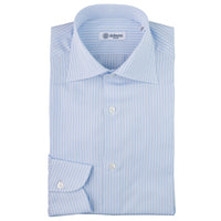 Poplin Semi Spread Shirt - Light Blue - Reverse Stripe