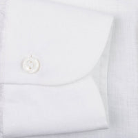 Linen Semi Spread Shirt - White - Plain