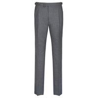 Worsted Flannel Wool Trousers - Light Grey