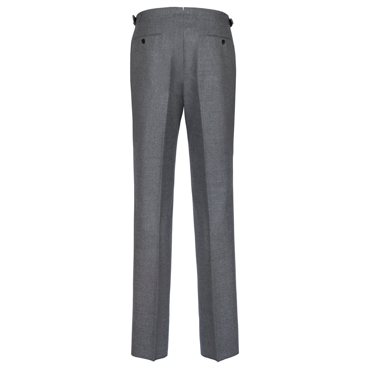 Worsted Flannel Wool Trousers - Light Grey