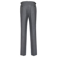 Worsted Flannel Wool Trousers - Light Grey