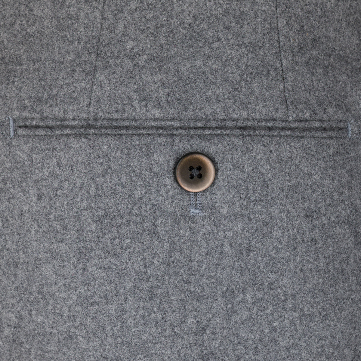 Worsted Flannel Wool Trousers - Light Grey