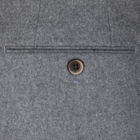 Worsted Flannel Wool Trousers - Light Grey