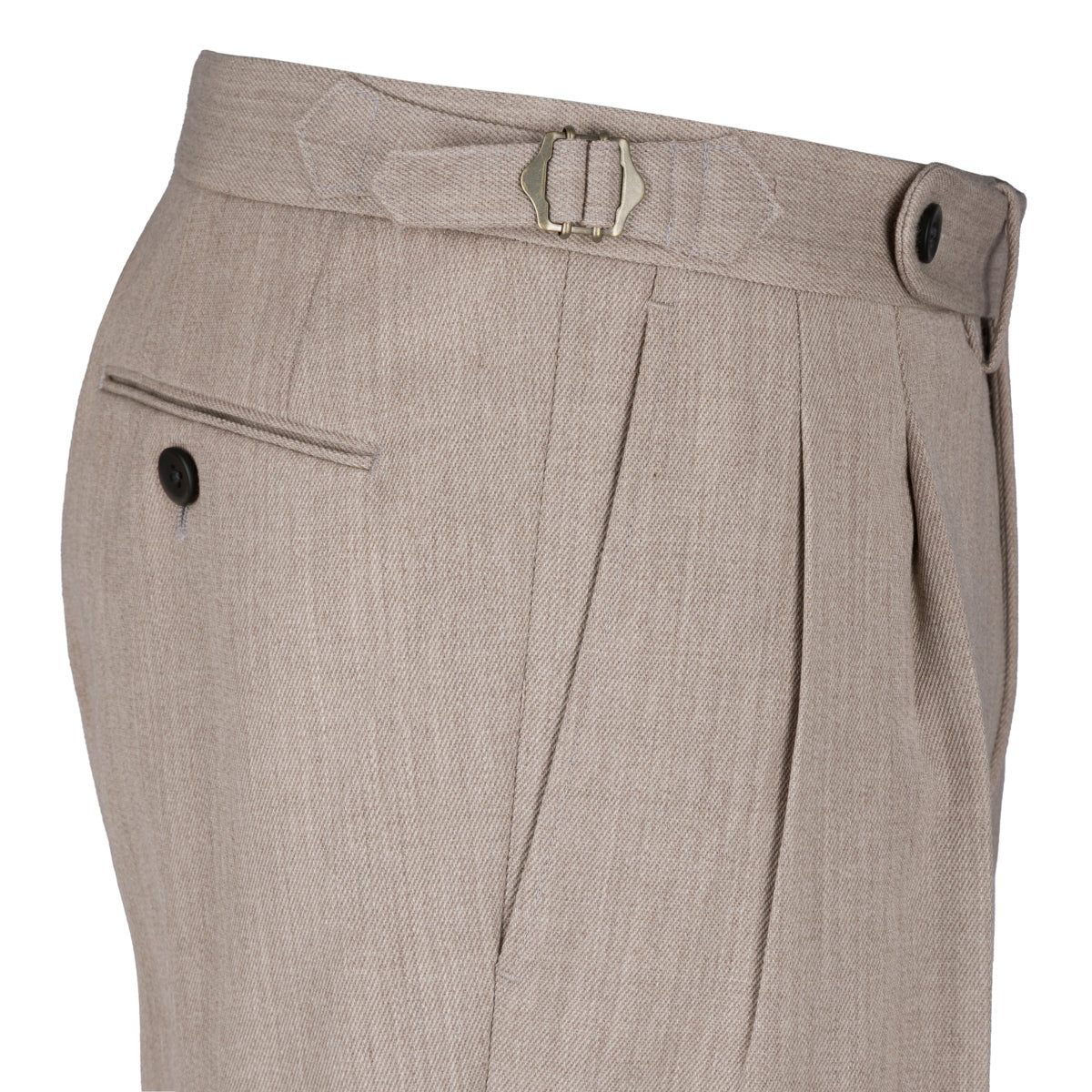 Cavalry Twill Wool Trousers - Greige