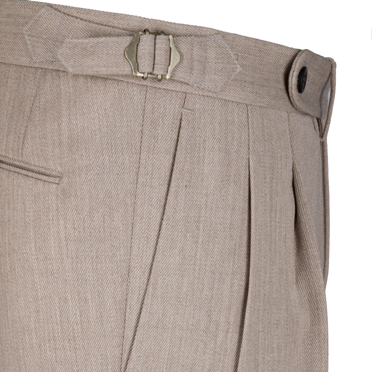 Cavalry Twill Wool Trousers - Greige