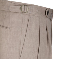 Cavalry Twill Wool Trousers - Greige