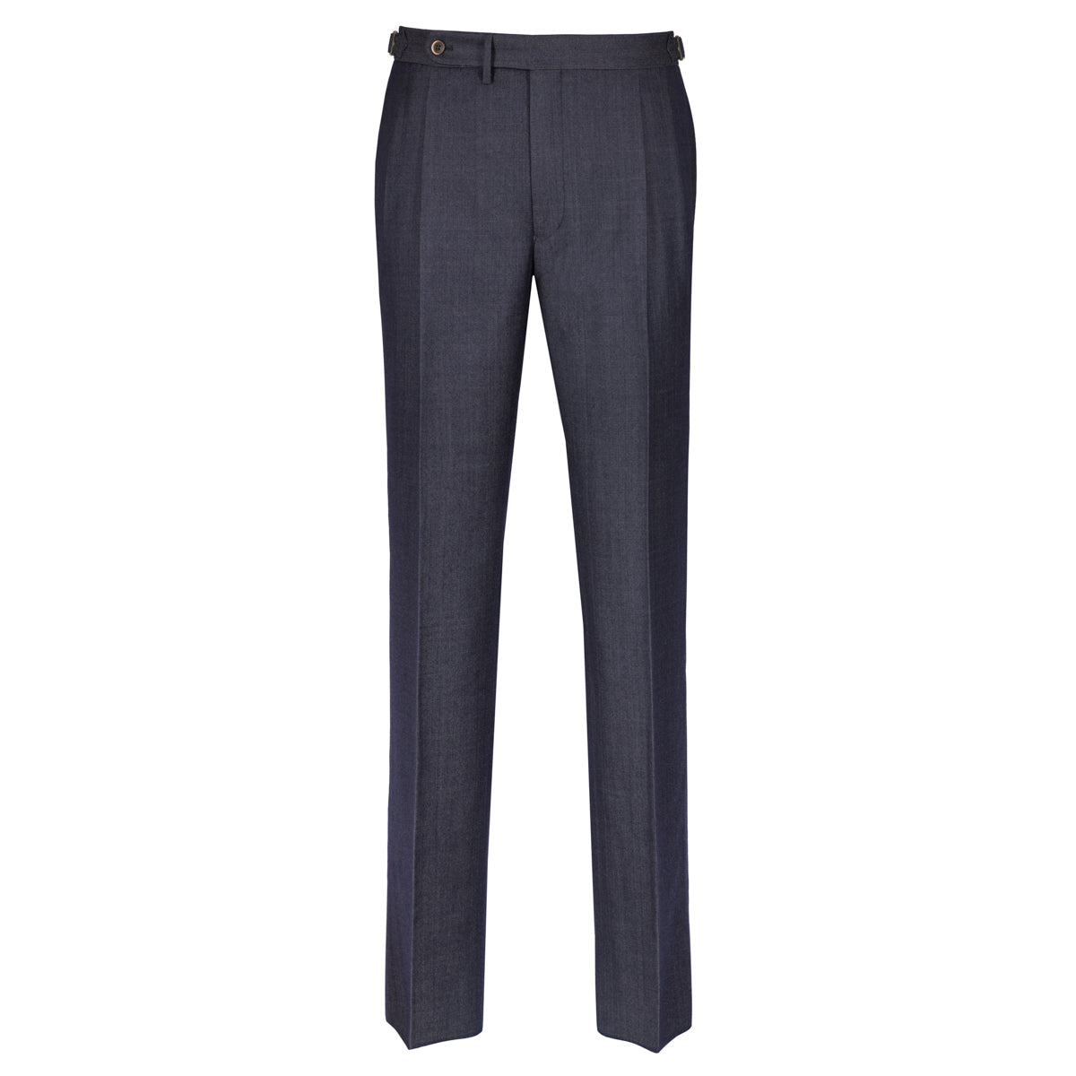 Soft Denim Wool Trousers - Navy