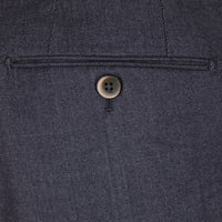 Soft Denim Wool Trousers - Navy