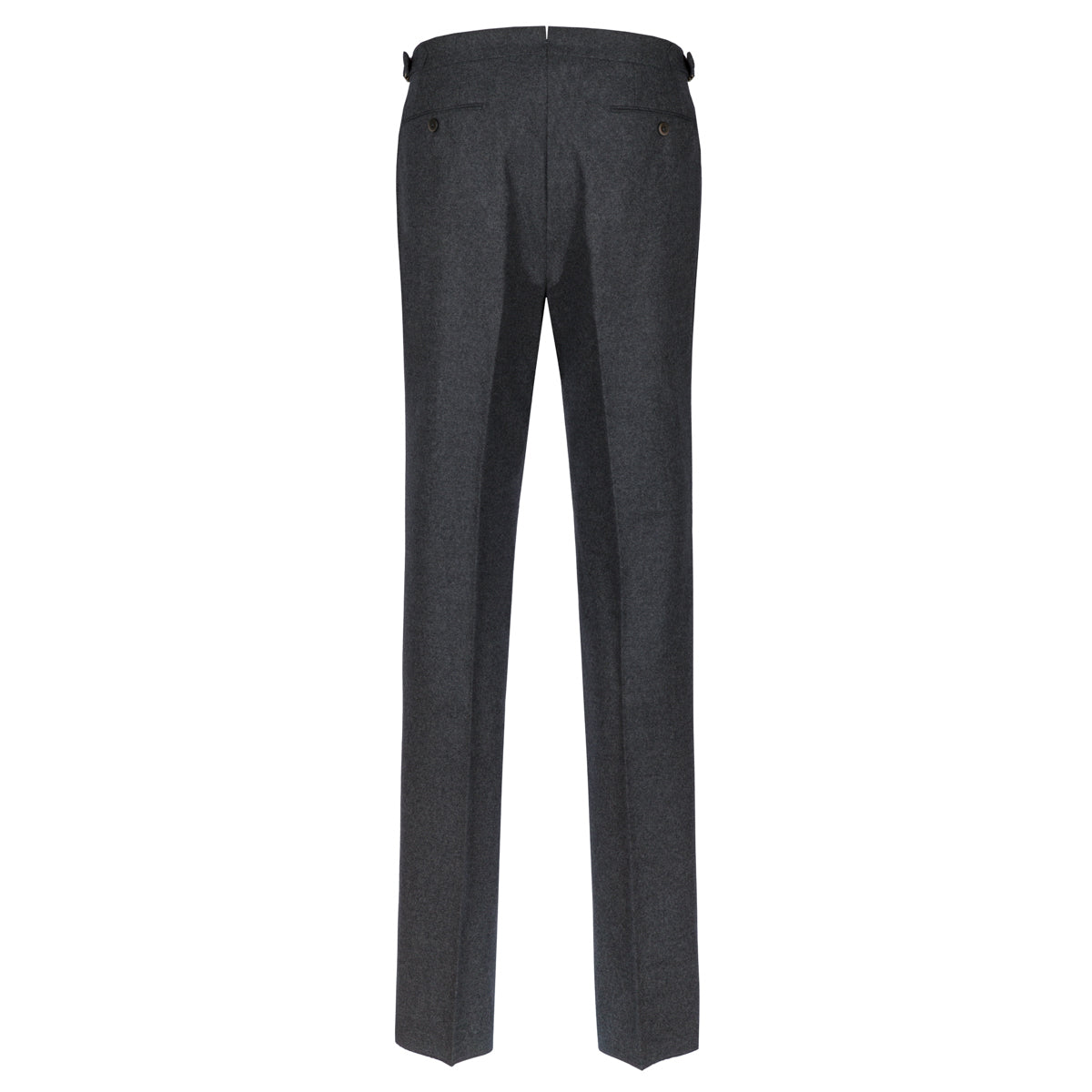 Worsted Flannel Wool Trousers - Mid Grey