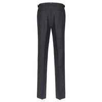 Worsted Flannel Wool Trousers - Mid Grey