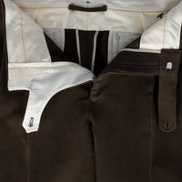 Moleskin Cotton Trousers - Chocolate