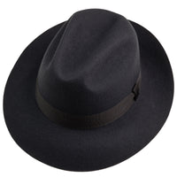 Wool Felt Fedora Hat - Charcoal