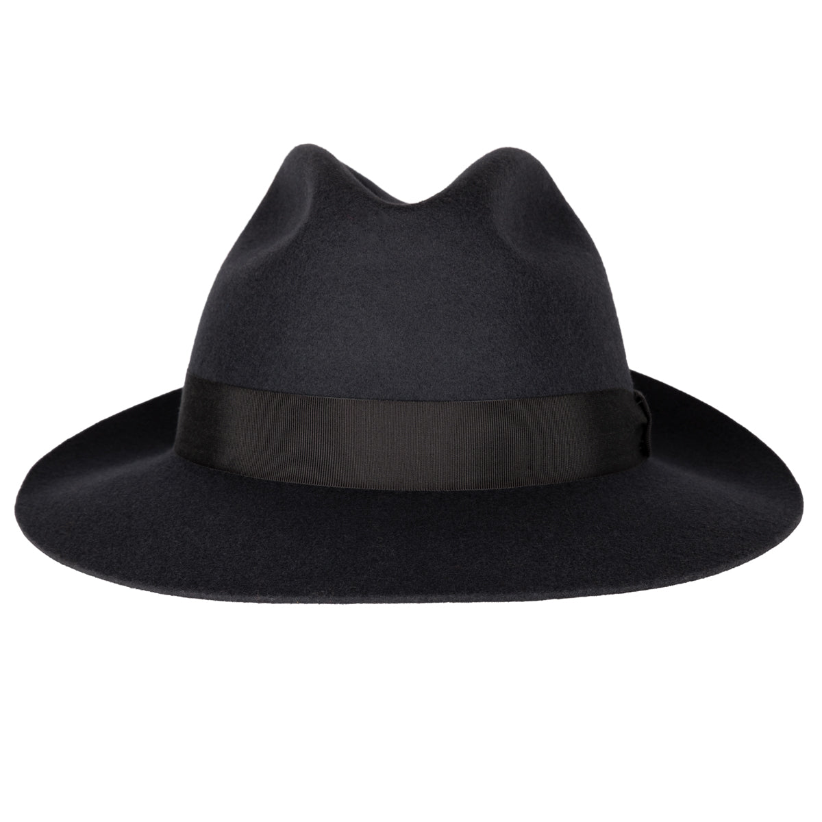 Wool Felt Fedora Hat - Charcoal