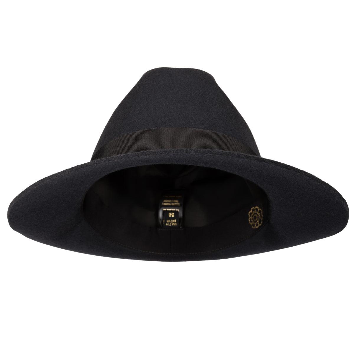 Wool Felt Fedora Hat - Charcoal