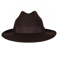 Wool Felt Fedora Hat - Dark Brown