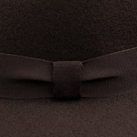 Wool Felt Fedora Hat - Dark Brown