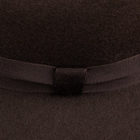 Wool Felt Fedora Hat - Dark Brown