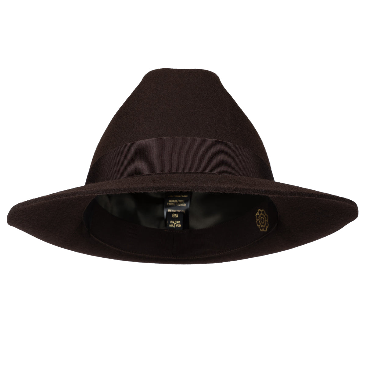 Wool Felt Fedora Hat - Dark Brown