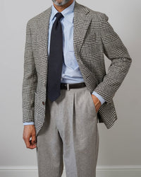 Grenadine / Garza Grossa Tie - Midnight - Hand-Rolled