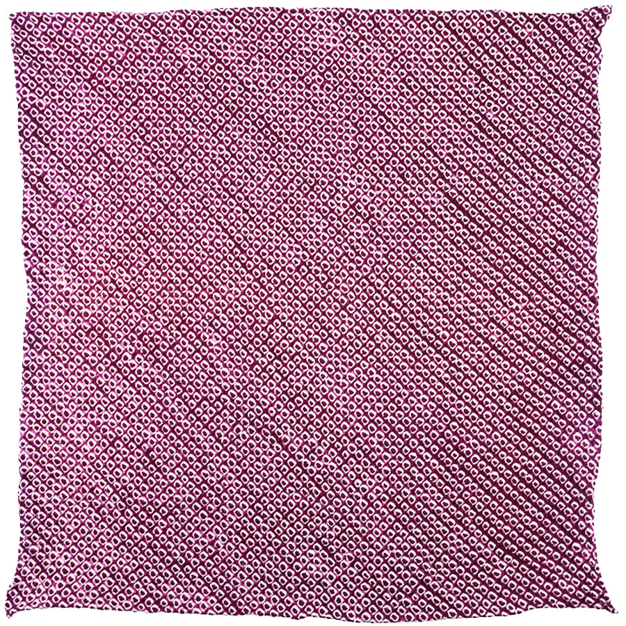 Kanoko Pattern Kimono Silk Pocket Square - Burgundy