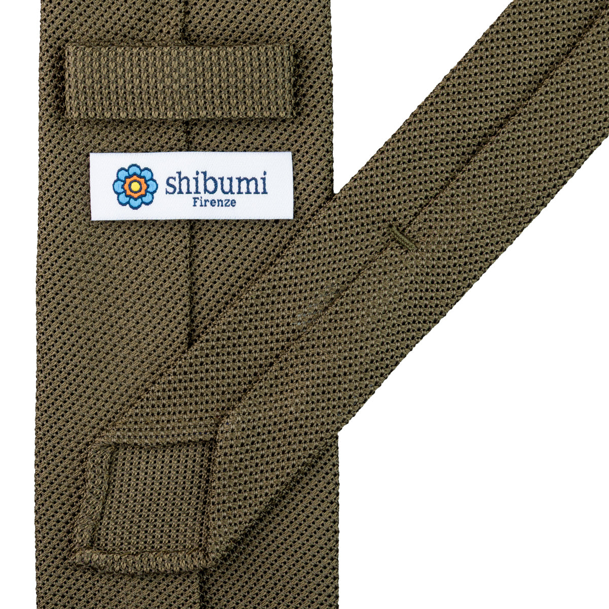 Grenadine / Garza Fina Tie - Army - Hand-Rolled