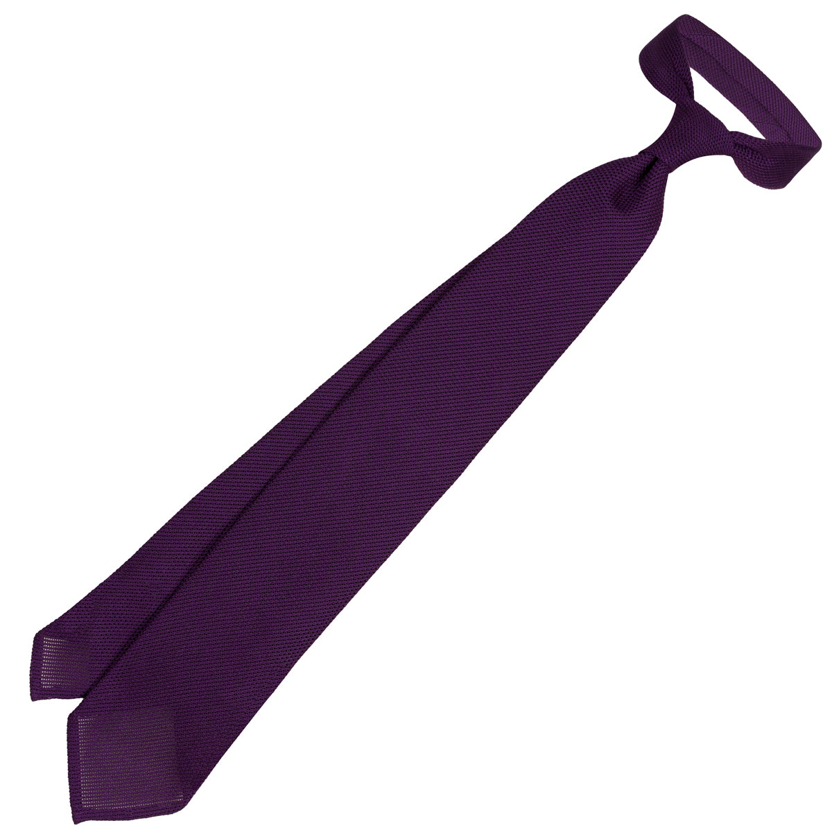 Grenadine / Garza Fina Tie - Eggplant - Hand-Rolled