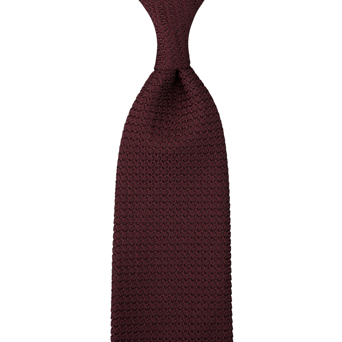 Grenadine / Garza Grossa Tie - Burgundy - Hand-Rolled