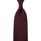 Grenadine / Garza Grossa Tie - Burgundy - Hand-Rolled